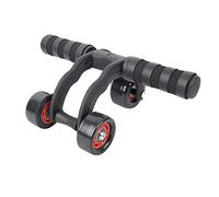 Ffitness Triple-Wheeled Power Wheel, AB Roller for Abs, Unisex, Adult, Black, One Size