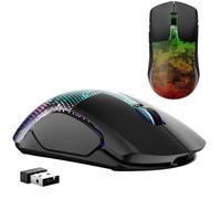 FFJ Master02 Wireless Gaming Mouse, 12000 DPI, Tri-Mode 2.4G/USB-C/Bluetooth 5.3 Gaming Mouse, Python Skin Texture RGB Backlit, 6 Programmable Buttons, 75Hr Battery Life for PC, Mac, PS5, XBOX - Black