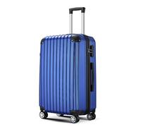 FFKQHCF Freeform Hardside Expandable Luggage with Double Spinner Wheels, Checked Large 28-Inch, Mint Green, Blue, 71.12 cm, Minimalist Quiet Luxury