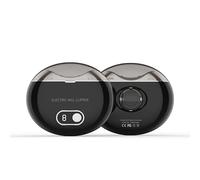 FFKQHCFElectric Nail Trimmer Polisher 2 in 1 Portable Fingernail Cutter with Light 3Speeds File Nail Clip Storage Rechargeable Safety Trimmer for Baby Kids Adults Seniors (White，Black) (Black)