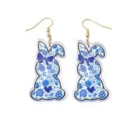 FFLaiwah Easter Earrings Cute Bow Bunny Egg Drop Colorful Acrylic Coquette Rabbit Animal Dangle Spring Earrings Holiday Jewelry Gift For Women, One Size, Acrylic, No Gemstone
