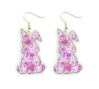 FFLaiwah Easter Earrings Cute Bow Bunny Egg Drop Colorful Acrylic Coquette Rabbit Animal Dangle Spring Earrings Holiday Jewelry Gift For Women, One Size, Acrylic, No Gemstone