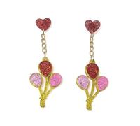 FFLaiwah Valentine's Day Heart Earrings Red Pink Glitter Candy Color Hug Me Be Mine Kiss Me Letter Heart Acrylic Dangle Drop Earrings Wedding Decoration Valentine's Jewelry, One Size, Acrylic, No