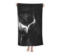 FFLSDR Beach Towel Border Collie Puppy Dog Microfiber Large Bath Towel for Adults Absorbent Quick Dry Beach Blanket 80X130CM