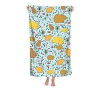 FFLSDR Beach Towel Capybaras Microfiber Large Bath Towel for Adults Absorbent Quick Dry Beach Blanket 80X130CM
