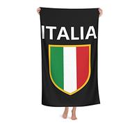 FFLSDR Beach Towel Italia Italian Flag Italy Microfiber Large Bath Towel for Adults Absorbent Quick Dry Beach Blanket 80X130CM