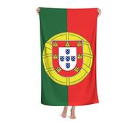 FFLSDR Beach Towel Portugal Flag Microfiber Large Bath Towel for Adults Absorbent Quick Dry Beach Blanket 80X130CM