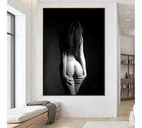 FFLSDR Canvas Wall Art Modern Sexy Girl Body Poster and Print Women Back Portrait Painting Picture Home Decoration Room Decor 50x70cm Frameless