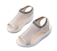 FFMA Cutout Muffin Sandals Women Causal Summer Peep Toe Platform Sandals Shoes Orthopedic Slide Sport Sandals Wedges 2023 Flats Sandals Slides Heeled Sandals Flip Flops,White,5.5 UK