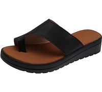 FFMA Sandals Womens Summer Big Toe Correction Sandals Bunion Splints Sandal Ladies Casual Soft Correction Sandal Orthopedic Bunion Corrector Summer Open Toe Beach Travel,Black,5.5 UK