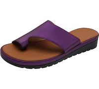 FFMA Sandals Womens Summer Big Toe Correction Sandals Bunion Splints Sandal Ladies Casual Soft Correction Sandal Orthopedic Bunion Corrector Summer Open Toe Beach Travel,Purple,4 UK