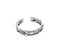 FFNUM Rings for Women Simple Retro, Adjustable Opening, 925 Silver, Suitable for Daily Matching Ring for Teen Girls Women