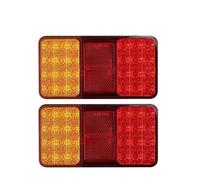 FFOCCO Rear Reflector Bumper Light 2 X Rear Brake Lights Tail 12V Universal For Trailer Camper Van Truck Lorry Tractor 24 LEDS