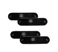 FFOCCO Rear Reflector Bumper Light For Mazda For Miata For MX-5 1990-2005 No Bulb/Socket Front Rear Bumper Side Marker Light Cover Housings(4X Dark gray)