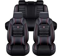 FFOCUS PU Leather Car Seat Cover for Opel/Vaux-hall Insignia B 2017-2022,Cushion Covers Waterproof Cushions Car Seat Mats Interior Accessories,A-black red