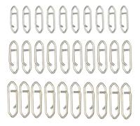 FFOFGFEM 60 PCS Power Fishing Clips Stainless Steel Fishing Snap Multi-Size Fishing Safety Snaps Clip Line Terminal Tackle Accessory for Lures Freshwater Saltwater Fishing Outdoor