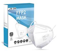 FFP2 Face Masks UK Certified Pack of 25 - Flat Fold Face Masks White- Disposable Safe KN95 Face Mask 5-Layer Fiber Protection Filter>94% Anti Dust Masks for Sanding - Portable Travel Friendly