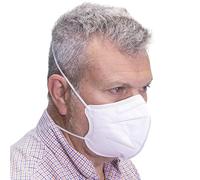 FFP2 Respiratory Face Mask, Pocket Folded Design with Adjustable Head Straps for Maximum Comfort & Secure Fit, Pack of 10, White, Universal Size, 1 Count