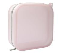 FFpaw Small Clear Silicone Pouch, Mini Makeup Travel Bag Cute Make up Pouch for Purse Portable Cosmetic Case Clear Toiletry Bag for Women Coin Purse Compact Car Bag for Essentials, Pink