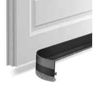 FFPMYF Self-Adhesive Door Seal Brush Strip Draught Excluder (Black, 3cm)