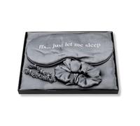 FFS Beauty Satin Sleep Set | Silky Smooth Pillowcase Comfortable Eye Mask Gentle Satin Scrunchies | Luxury Night-Time Essentials | Pillowcase, Eye Mask, Scrunchies (Silver)