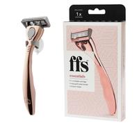 FFS Beauty Shaving Essentials - Premium Razor, Diamond-coated Titanium 6-Blade Cartridge & Shower Holder