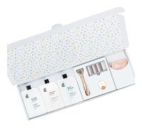 FFS Women's Rose Gold Shaving Gift Set | 3-Step Exfoliate, Shave & Hydrate | Award-Winning Razor, 4 Blades, Stand & Travel Pouch | Birthday & Anniversary Gift for Her