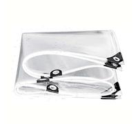 Ffsaacol Clear Plastic Tarps for Outdoor Porches, Transparent Tarps Heavy Duty with Grommets, 350 G/M², 14mil Thick Waterproof Pvc Clear Tarpaulin,for Camping, Tent, CarClear, 1x5m/3.3x16.4ft
