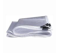 Ffsaacol Clear Tarp Waterproof with Grommets, Heavy Duty PVC Vinyl Tarps Cover, Transparent Tarpaulin for Outdoor/Camping/Plant/Garden/Chicken CoopClear, 2x1m/6.6x3.3ft