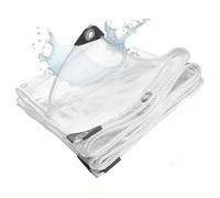 Ffsaacol Clear Tarpaulin, Thick Heavy Duty Transparent Tarpaulin Waterproof, Clear Tarp with Grommets, 350 G/M², 14mil Thick,for Canopy Tent, Roof, Camping, WoodpileClear, 3x6m/9.8x19.7ft