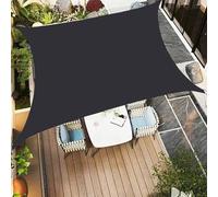 Ffsaacol Outdoor Sun Sail Shade Waterproof Rectangle, Sun Shade Cover Cloth Easy to Install, Shade Sails 98% UV Blocking Tear & Fade Resistant, for Patio Garden Yard A, 16x16FT/5x5m