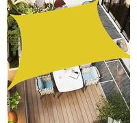 Ffsaacol Outdoor Sun Sail Shade Waterproof Rectangle, Sun Shade Cover Cloth Easy to Install, Shade Sails 98% UV Blocking Tear & Fade Resistant, for Patio Garden Yard C, 16x20FT/5x6m