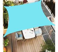 Ffsaacol Outdoor Sun Sail Shade Waterproof Rectangle, Sun Shade Cover Cloth Easy to Install, Shade Sails 98% UV Blocking Tear & Fade Resistant, for Patio Garden Yard H, 16x20FT/5x6m