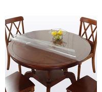 Ffsaacol PVC Vinyl Desk Mat Pad, Clear Table Cover Protector Waterproof, Transparent Vinyl Tablecloth Non-Slip, for Coffee Table, Writing Desk, Dining Room, Dresser 2mm, 110cm/43in