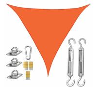 Ffsaacol Sun Shade Sail Outdoor Patio, Waterproof Triangle Patio Shade sail, Sun Shade Canopy Heavy Duty with Hardware Kit, for Backyard Garden Deck(We Make Custom Size) O, 10x10x10ft/3x3x3