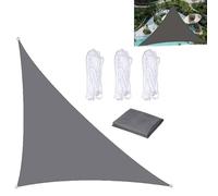 Ffsaacol Triangle Sun Shade Sail UV Block, Sail Shade Waterproof, Sun Shades Outdoor Patio, with Fastening Rope, Oxford Cloth, for Patio Garden Yard Deck Pergola I,2x2x2m/6.6x6.6x6.6ft