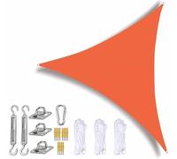 Ffsaacol Triangle Sun Shade Sail UV Block, Sunshade Canopy Outdoor for Backyard Garden, Shade Sails Outdoor Waterproof Includes Installation kit, for Patio Shade 4, 6x6x6m/20x20x20ft