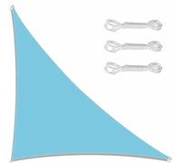 Ffsaacol Waterproof Sun Shade Sail, Shade Sail Triangle Sun Protection, Sun Shades Outdoor Patio 98% UV Block, for Patio Backyard Deck Garden Q, 6x6x6m/20x20x20ft