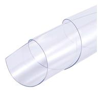 Ffsaacol Waterproof Vinyl Tablecloth Table Pad Mat, Anti-Scratch Transparent Table Protector, Clear PVC Table Cover Easy Cleaning 1mm, 80cm/31in