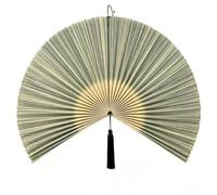 ffscafscn 1pcs Bamboo Fan Wall Decor,Wall Art,Japanese Wall Fan Decoration,Asian Style Cute Decorative Oriental Hanging Piece for Above the Bed or Small Living Room(31 inch Gray)