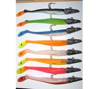 FFT 60g SAND EEL LURES PUFFIN SHAD BOAT NORWAY WRECK SEA FISHING Fiiish Crazy (3 BLUE/WHITE)
