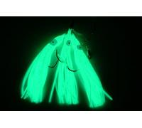 FFT Pro 12cm Squid Rig 3 Hook 7/0 Lumo Orange Red Black Mixed (Luminous)