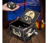 FFTANXS Nightmare Before Music box,Nightmare Before Christmas Hand Crank Music Box,Gothic Gifts Wooden Music Box,Music Box Playing Melody ’THIS NIGHTMARE BEFORE CHRISTMAS‘-Halloween Decoration
