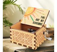 FFTANXS You are My Sunshine Music Box, for Wife Wooden Music Box,Mom Birthday Gifts Hand Crank Music Box,You are My Sunshine Gifts for Love Gifts for Her,Mother Gifts,Gift for Wife