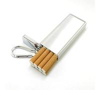 FFTDCYHT Small Cigarette Case, Mini Cigarette Case Box Metal Aluminum with Keychain Portable Waterproof Cigarettes Pocket Box, Outdoor Portable Mini Storage Device Containers