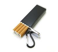 FFTDCYHT Small Cigarette Case, Mini Cigarette Case Box Metal Aluminum with Keychain Portable Waterproof Cigarettes Pocket Box, Outdoor Portable Mini Storage Device Containers