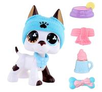 FFTYAOPB Mini Pet Shop Animal Toys,Little Pet Dachshund Cocker Spaniel Great Dane #932#2046#716#672#577#1647 and More,with Cute Accessories,Collectable Imagination Little Toy (white #577)