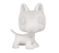 FFTYAOPB Mini Pet Shop White Base,Custom White Mold Blank Base Turtle Crocodile Spider Sheepdog Bull Terrier German Shepherd Otter Panda DIY Design Paint Animals Figure Toys for Kids (Bull Terrier)