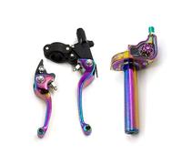 FFXDEQ Adjustable Brake Clutch Levers CNC Motorcycle Multicolor Footrests Pedals Pegs/Clutch Brake Handle Drum Lever/22mm Accelerator Throttle Twist Grips Handlebar