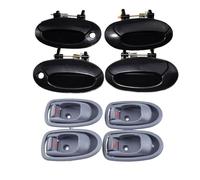 FFXDEQ Exterior Outer Door Handle 8 Pcs Outside & Inside Car Door Handle Front Rear Left Right for Elantra 1.8L 1996 1997 1998 1999 2000